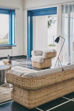 GUBI Basket lounge chair, rattan - Lorkey 40