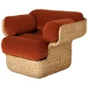 GUBI Basket lounge chair, rattan - Belsuede Special FR 133