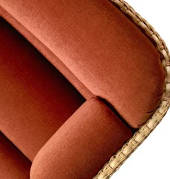 GUBI Basket lounge chair, rattan - Belsuede Special FR 133