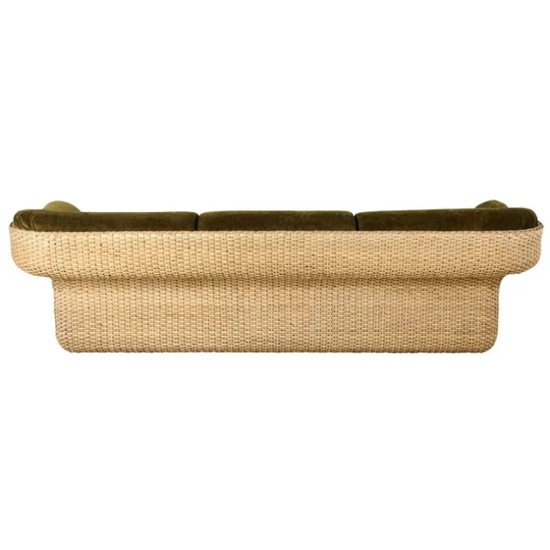 GUBI Basket 3-seater sofa, rattan - Mumble 40