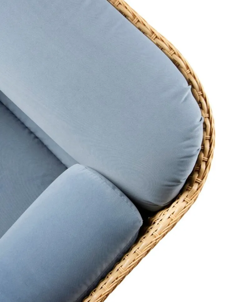 GUBI Basket 2-seater sofa, rattan - Sunday 002