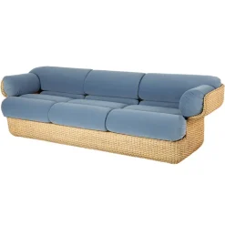 GUBI Basket 3-seater sofa, rattan - Sunday 002