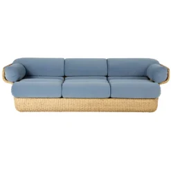 GUBI Basket 3-seater sofa, rattan - Sunday 002