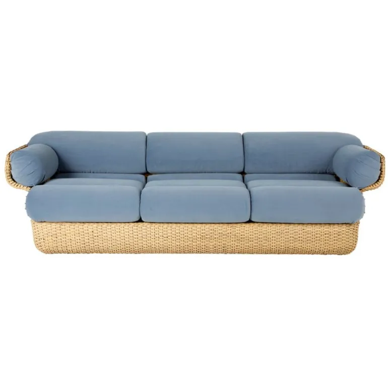 GUBI Basket 3-seater sofa, rattan - Sunday 002