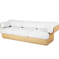 GUBI Basket 3-seater sofa, rattan - Lorkey 40