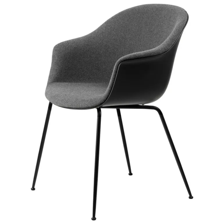 GUBI Bat chair, conic matt black - black - Hallingdal 65 173