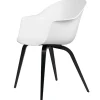 GUBI Bat chair, pure white - black beech base