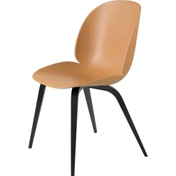GUBI Beetle chair, black stained beech - amber brown
