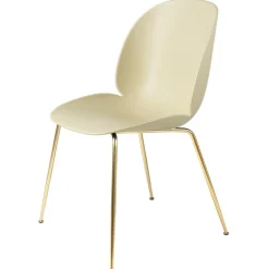 GUBI Beetle chair, brass semi matt - pastel green