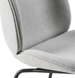 GUBI Beetle chair, fully upholstered, conic matt black, Remix 3 123