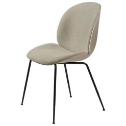 GUBI Beetle chair, matt black - beige - Light Boucle 008