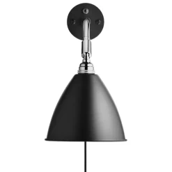 GUBI Bestlite BL7 wall lamp, chrome - black semi matt