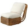 GUBI Bohemian 72 lounge chair, rattan - Diagonal Boucle 007