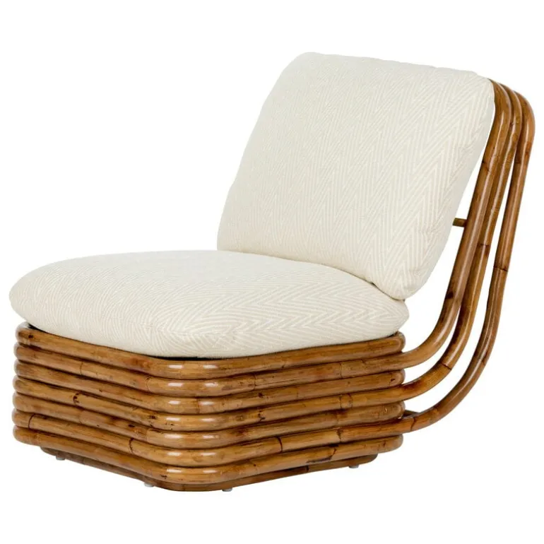 GUBI Bohemian 72 lounge chair, rattan - Chevron FR 002