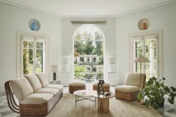 GUBI Bohemian 72 lounge chair, rattan - Chevron FR 002