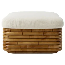 GUBI Bohemian 72 ottoman, rattan - Diagonal Boucle 007