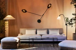 GUBI Bohemian 72 ottoman, rattan - Chevron FR 002