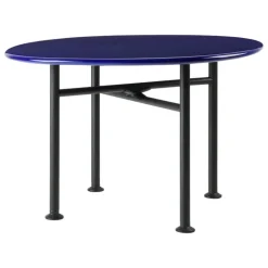GUBI Carmel coffee table, 60 x 60 cm, black semi matt - pacific blue