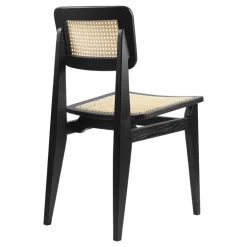 GUBI C-Chair, cane - black stained oak
