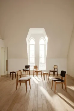 GUBI C-Chair, cane - oiled oak