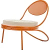 GUBI Copacabana lounge chair, orange - Limonta Leslie 40