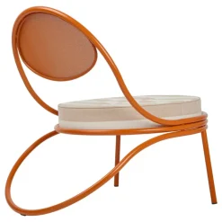 GUBI Copacabana lounge chair, orange - Limonta Leslie 40