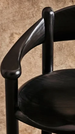 GUBI Daumiller armchair, black stained pine