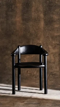 GUBI Daumiller armchair, black stained pine