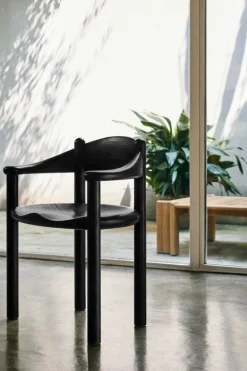 GUBI Daumiller armchair, black stained pine