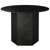 GUBI Epic coffee table, round, 60 cm, midnight black steel
