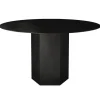 GUBI Epic dining table, round, 130 cm, midnight black steel