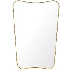 GUBI F.A. 33 mirror, 54 x 80 cm, polished brass