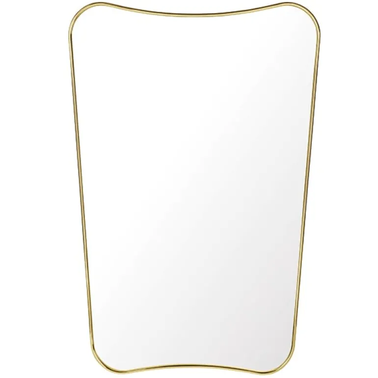 GUBI F.A. 33 mirror, 54 x 80 cm, polished brass
