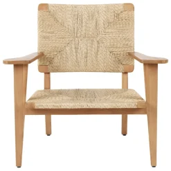 GUBI F-Chair Outdoor lounge chair, natural - teak