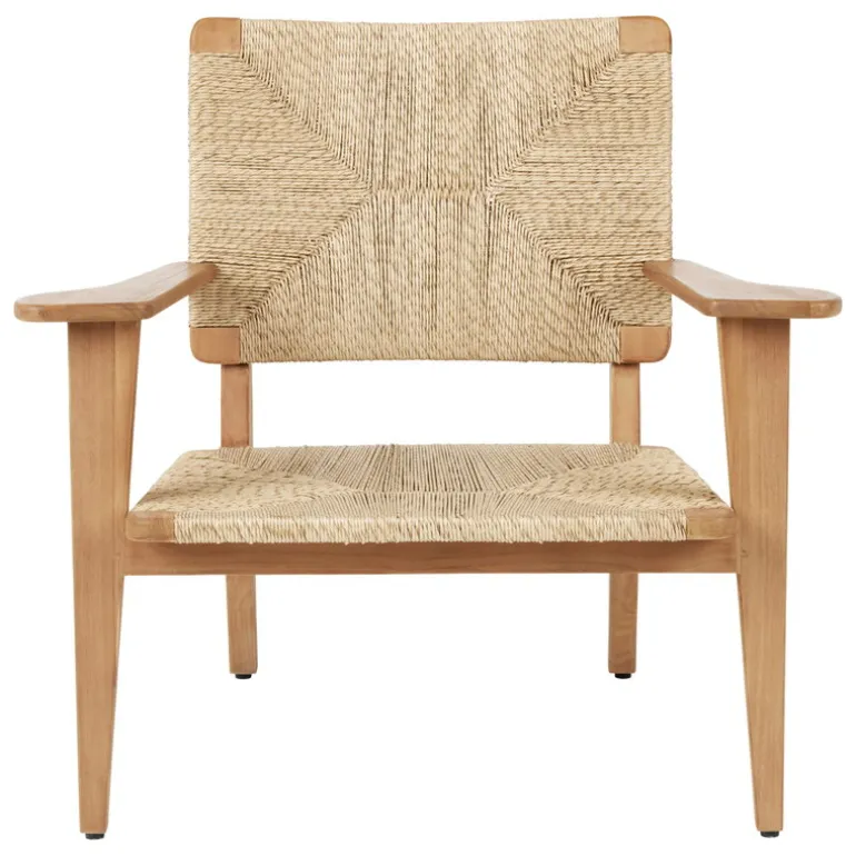 GUBI F-Chair Outdoor lounge chair, natural - teak