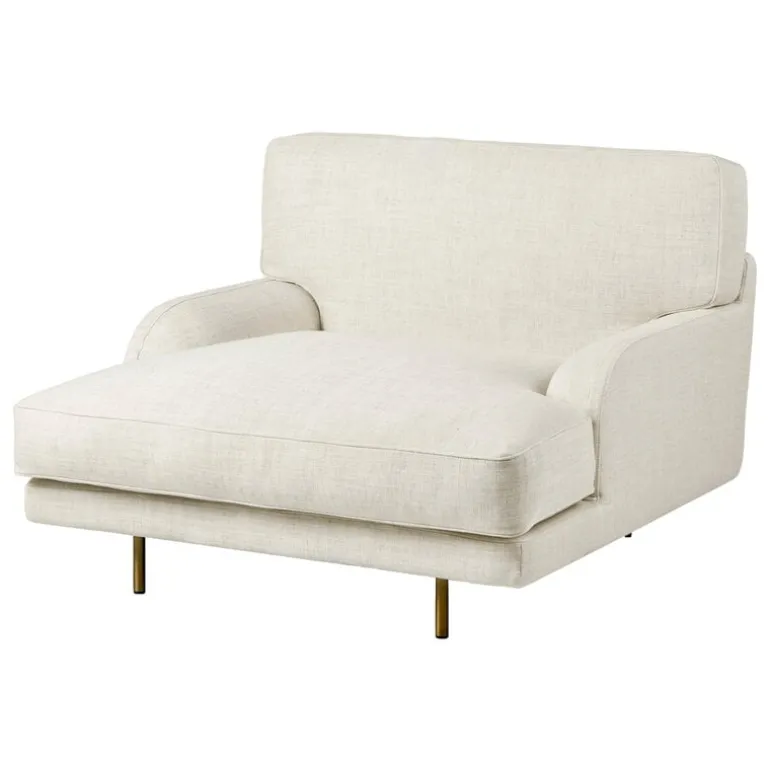 GUBI Flaneur lounge chair, antique brass - Indianskop 15