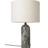 GUBI Gravity table lamp, large, grey marble - canvas