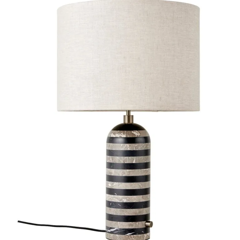 GUBI Gravity Upcycled-Marble Edition table lamp, large, grey/black - canvas