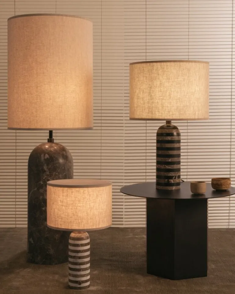 GUBI Gravity Upcycled-Marble Edition table lamp, large, grey/black - canvas