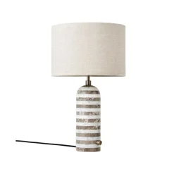 GUBI Gravity Upcycled-Marble Edition table lamp, small, grey/white - canvas