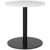 GUBI GUBI 1.0 lounge table, round 60 cm, black - white marble