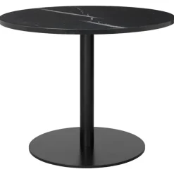 GUBI GUBI 1.0 lounge table, round 80 cm, black - black marble