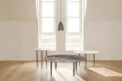 GUBI IOI coffee table, 70 cm, black - white marble