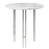 GUBI IOI coffee table, 50 cm, chrome - white marble