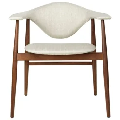 GUBI Masculo chair, oiled walnut, Eero Special FR Dedar 106