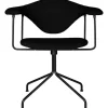 GUBI Masculo chair, swivel base, black upholstery
