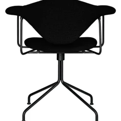 GUBI Masculo chair, swivel base, black upholstery