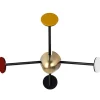 GUBI Matégot coat rack, brass-red
