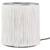 GUBI Model 597 table lamp, polished aluminium - cream fringe