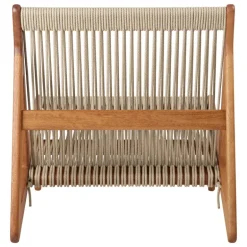 GUBI MR01 Initial Outdoor lounge chair, oiled iroko